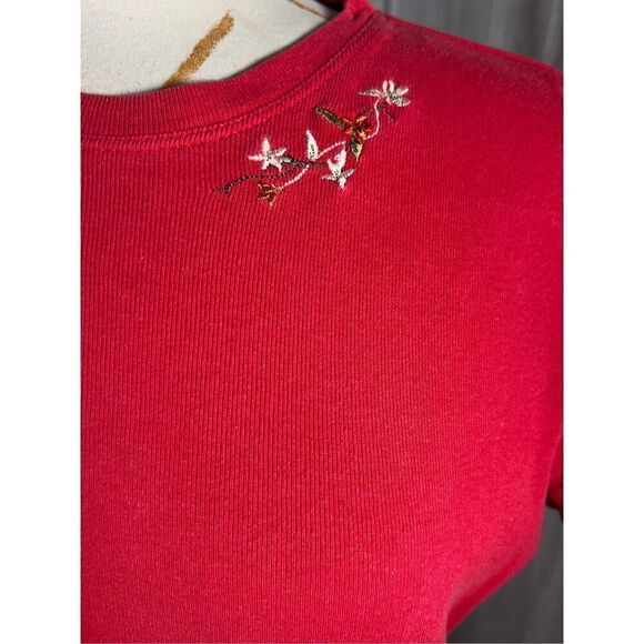 Bette & Court Minimalist Red Holiday Shirt - Size M - Picture 2 of 6